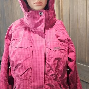 Rossignol Women's Pink Hooded Ski Jacket